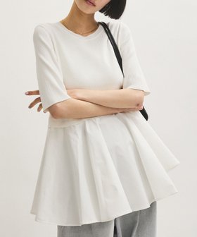 【アダム エ ロペ/ADAM ET ROPE'】のペプラムコンビハーフスリーブニット 人気、トレンドファッション・服の通販 founy(ファニー) ファッション Fashion レディースファッション Fashion for Women トップス・カットソー Cut & Sew Tops ニット Knit Tops & Sweaters 春 Spring 洗える Machine Washable コンパクト Compact, Small Size スラックス Slacks, Dress Pants スリーブ Sleeve, Long Sleeve / Short Sleeve デニム Denim, Jeans Material ドッキング Docking, Mixed Material ハーフ Half, Half-Length フレア Flare, Flared ペプラム Peplum, Flared Hem ポケット Pocket, Pocket Detail 半袖 Short Sleeve, Half Sleeve ワイド Wide, Wide Fit S/S・春夏 SS, Spring/Summer, Warm Season おすすめ Recommended / Our Picks 夏 Summer 2025年 2025 2025春夏・S/S Spring/Summer 2025 SS25 |ID:prp329100004672146