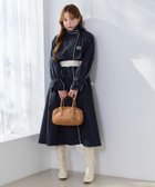 【ナイスクラップ/NICE CLAUP】の【オリジナルロゴ入り】配色トレンチコート 人気、トレンドファッション・服の通販 founy(ファニー) ファッション Fashion レディースファッション Fashion for Women アウター Coat / Outerwear Collection コート・ロングコート・ピーコート Long Coats, Peacoats & More トレンチコート / 春秋の定番アウター Trench Coats おすすめ Recommended / Our Picks クラシック Classic, Timeless Style ジャケット Jacket, Outerwear スタンド Stand Collar, Upright Stand ダブル Double, Double-Breasted デニム Denim, Jeans Material トレンド Trend, Trending Now パイピング Piping, Trim Design ボトム Bottoms, Lower Wear マーメイド Mermaid, Fishtail Silhouette エレガント 上品 Elegant thumbnail ネイビー|ID: prp329100004672154 ipo3291000000033772679