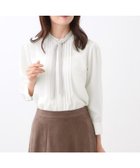 【リフレクト/Reflect】の【配色ボウタイ付き】八分袖ジョーゼットブラウス 人気、トレンドファッション・服の通販 founy(ファニー) ファッション Fashion レディースファッション Fashion for Women トップス・カットソー Cut & Sew Tops シャツ・ブラウス・オフィスカジュアル Elegant Blouses & Button-Ups ジョーゼット Georgette, Semi-Sheer Fabric ドレープ Drape, Draping Fabric フロント Front, Front Design エレガント 上品 Elegant thumbnail アイボリー|ID: prp329100004672166 ipo3291000000033772724