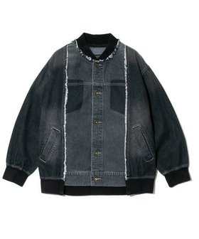 【ゴースローキャラバン/go slow caravan】のCUBE SUGAR/キューブシュガー Denim リブ付きリメイク風Gジャン (WOMENS) 人気、トレンドファッション・服の通販 founy(ファニー) ファッション Fashion レディースファッション Fashion for Women アウター Coat / Outerwear Collection ジャケット Jacket, Outerwear デニム Denim, Jeans Material ブリーチ Bleach, Washed Finish リメイク Remake, Reconstructed ロング Long, Long-Length |ID:prp329100004672168