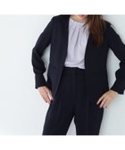 【ナチュラル ビューティー ベーシック/NATURAL BEAUTY BASIC】のドビーツイル SETUP ノーカラージャケット 人気、トレンドファッション・服の通販 founy(ファニー) ファッション Fashion レディースファッション Fashion for Women アウター Coat / Outerwear Collection レディースジャケット・軽アウター Jackets ノーカラージャケット / シンプル上品コーデ Collarless Jackets おすすめ Recommended / Our Picks シェイプ Shape, Slim Fit ジャケット Jacket, Outerwear スリット Slit, Slit Detail スーツ Suit, Formalwear ツイル Twist, Twisted Detail thumbnail ネイビー|ID: prp329100004672183 ipo3291000000033772791