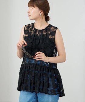 【イエナ/IENA】 フラワーレース ペプラムブラウス人気、トレンドファッション・服の通販 founy(ファニー) ファッション Fashion レディースファッション Fashion for Women トップス・カットソー Cut & Sew Tops シャツ・ブラウス・オフィスカジュアル Elegant Blouses & Button-Ups 2025年 2025 2025-2026秋冬・A/W Autumn/Winter 2025–26 AW25–26 キャミ Camisole, Cami Top ギャザー Gathered, Ruffled バランス Balance, Style Balance フラワー Flower, Floral ペプラム Peplum, Flared Hem モチーフ Motif, Design Theme レース Lace, Lace Fabric |ID:prp329100004672188