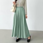 【ココモモ/COCOMOMO】のたっぷり大人プリーツ スカート ロングスカート 選べる丈 ロング マキシ ライトグリーン|ID: prp329100004672277 ipo3291000000034587075