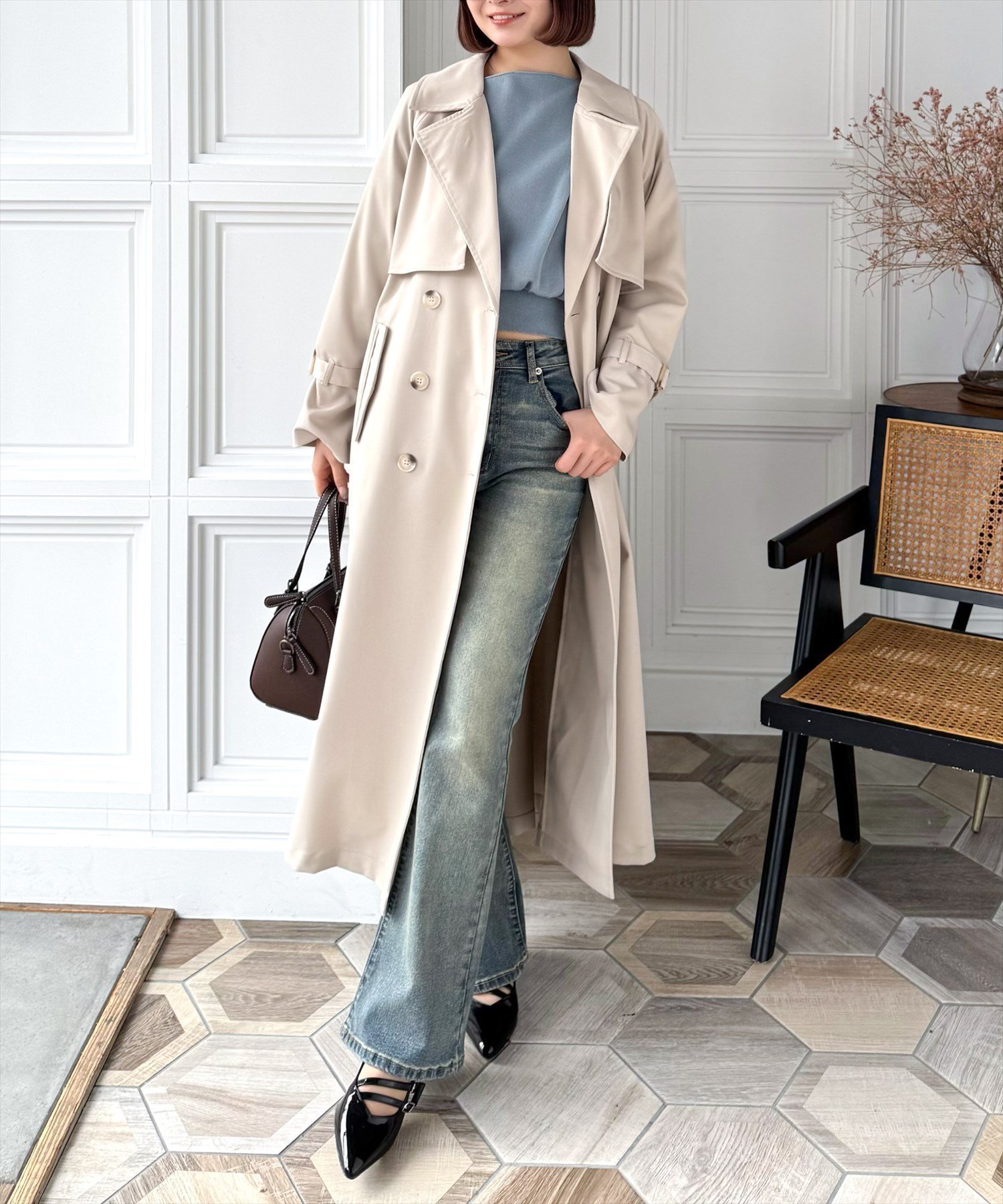 【クリア/clear】のトレンチコート インテリア・キッズ・メンズ・レディースファッション・服の通販 founy(ファニー) 　ファッション　Fashion　レディースファッション　Fashion for Women　アウター　Coat / Outerwear Collection　コート・ロングコート・ピーコート　Long Coats, Peacoats & More　トレンチコート / 春秋の定番アウター　Trench Coats　ベーシック　Basic, Essential　定番　Standard, Basic Item　秋　Autumn　IV|ID: prp329100004672312 ipo3291000000033773280
