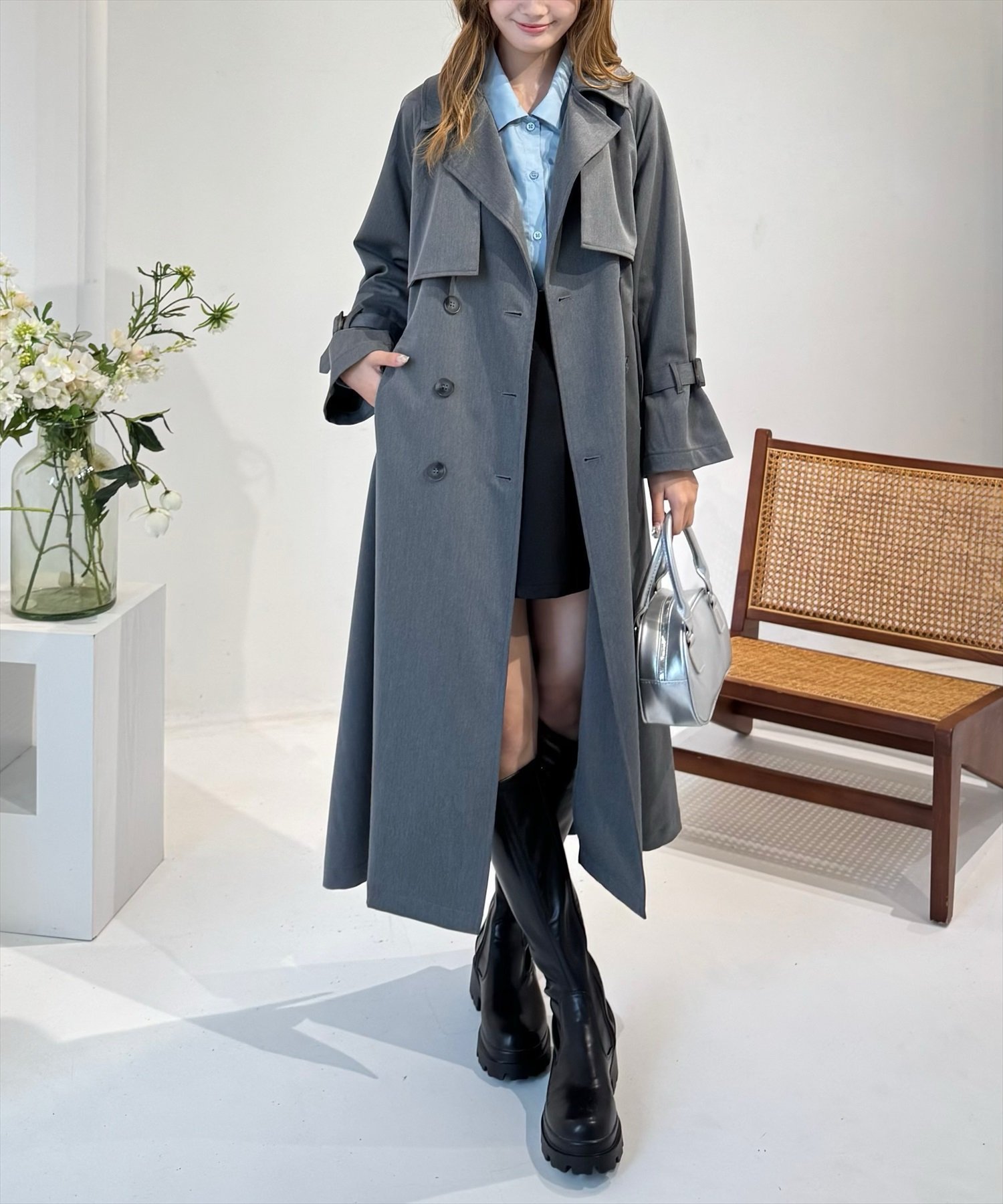 【クリア/clear】のトレンチコート インテリア・キッズ・メンズ・レディースファッション・服の通販 founy(ファニー) 　ファッション　Fashion　レディースファッション　Fashion for Women　アウター　Coat / Outerwear Collection　コート・ロングコート・ピーコート　Long Coats, Peacoats & More　トレンチコート / 春秋の定番アウター　Trench Coats　ベーシック　Basic, Essential　定番　Standard, Basic Item　秋　Autumn　CGY|ID: prp329100004672312 ipo3291000000033773282