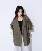 【ジーナシス/JEANASiS】のルーズWジャケットSS 人気、トレンドファッション・服の通販 founy(ファニー) ファッション Fashion レディースファッション Fashion for Women アウター Coat / Outerwear Collection レディースジャケット・軽アウター Jackets インナー Innerwear カットソー Cut and Sewn Top キャミソール Camisole, Spaghetti Strap Top ジャケット Jacket, Outerwear タンク Tank Top, Sleeveless Top フェミニン Feminine, Girly ルーズ Loose, Oversized 半袖 Short Sleeve, Half Sleeve thumbnail カーキ系その他|ID: prp329100004672327 ipo3291000000033773334