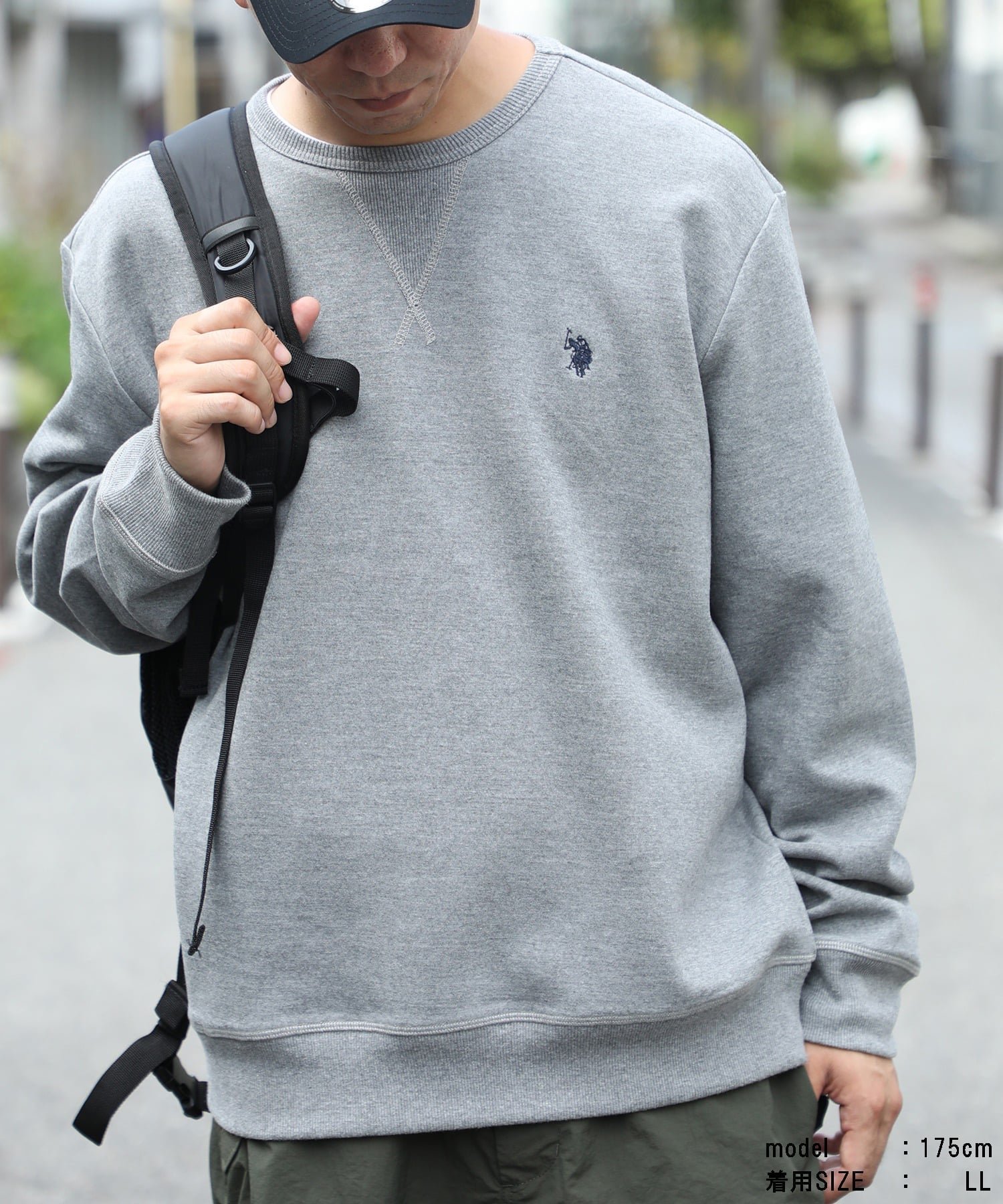 【セットアップセブン/SETUP7】のU.S. POLO ASSN./ワンポイントロゴ ダブルフェイススウェット 3本針STトレーナー インテリア・キッズ・メンズ・レディースファッション・服の通販 founy(ファニー) 　ファッション　Fashion　レディースファッション　Fashion for Women　トップス・カットソー　Cut & Sew Tops　レディースパーカー・カジュアルフーディー　Casual Hoodies & Sweatshirts　スウェット・クルーネックトップス　Sweatshirts & Crewnecks / Relaxed Fit Sweat Tops　イタリア　Italy　インナー　Innerwear　厚底　Platform Shoes　腕時計　Wristwatch　カーゴパンツ　Cargo Pants, Utility Pants　キャップ　Cap, Baseball Cap　クラシカル　Classical, Vintage-Inspired　コレクション　Collection, Seasonal Line　シンプル　Simple, Minimal　ジャケット　Jacket, Outerwear　ストレッチ　Stretch, Stretchy Fabric　スニーカー　Sneakers, Trainers　スポーツ　Sports, Activewear　セットアップ　Set-Up, Coordinated Outfit　デニム　Denim, Jeans Material　トレンド　Trend, Trending Now　トレーナー　Sweatshirt, Trainer　フラット　Flat, Flat Shoes　メンズ　Men's, Menswear　モダン　Modern, Contemporary　リラックス　Relax, Relaxed Fit　ワンポイント　One Point, Statement Accent　おすすめ　Recommended / Our Picks　エレガント 上品　Elegant　スマホショルダーバッグ　Smartphone Shoulder Bag　GRY|ID: prp329100004672330 ipo3291000000033889159