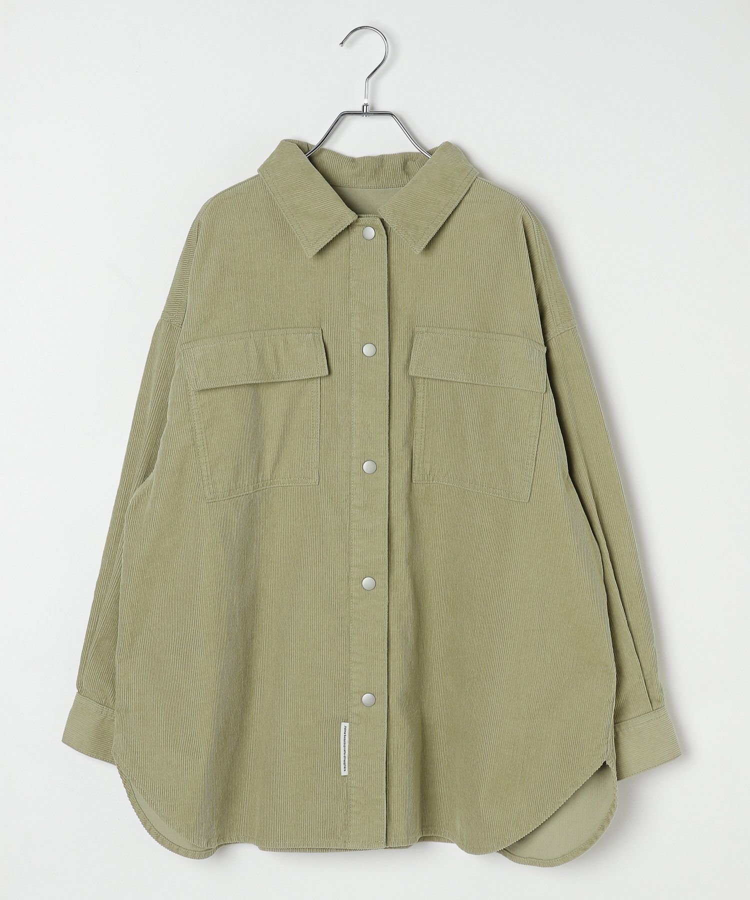 【レプシィム ローリーズファーム/LEPSIM LOWRYS FARM】のコーデュロイBIGシャツ インテリア・キッズ・メンズ・レディースファッション・服の通販 founy(ファニー) 　ファッション　Fashion　レディースファッション　Fashion for Women　トップス・カットソー　Cut & Sew Tops　シャツ・ブラウス・オフィスカジュアル　Elegant Blouses & Button-Ups　コーデュロイ　Corduroy, Cord Fabric　セットアップ　Set-Up, Coordinated Outfit　秋　Autumn　セージ73|ID: prp329100004672354 ipo3291000000034123534