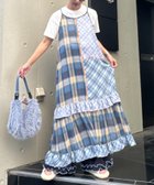 【チャオパニックティピー/CIAOPANIC TYPY】のH.Sシアーチェックパッチワークキャミワンピ ブルー|ID: prp329100004672360 ipo3291000000033773462
