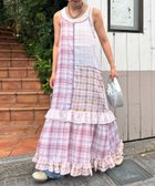 【チャオパニックティピー/CIAOPANIC TYPY】のH.Sシアーチェックパッチワークキャミワンピ ピンク|ID: prp329100004672360 ipo3291000000033773463