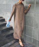 【プラージュ/Plage】のR IAM キュプラシャツワンピース キャメル|ID: prp329100004672374 ipo3291000000033773516