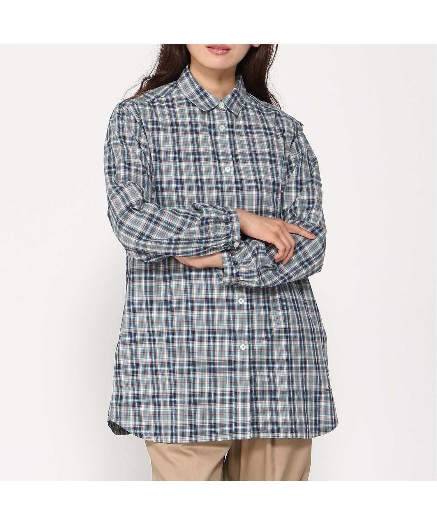 【クロコダイル/CROCODILE】のドビーチェック柄 チュニック 人気、トレンドファッション・服の通販 founy(ファニー) 　ファッション　Fashion　レディースファッション　Fashion for Women　トップス・カットソー　Cut & Sew Tops　チュニック　Tunic, Long Top　 other-1|ID: prp329100004672391 ipo3291000000033773573