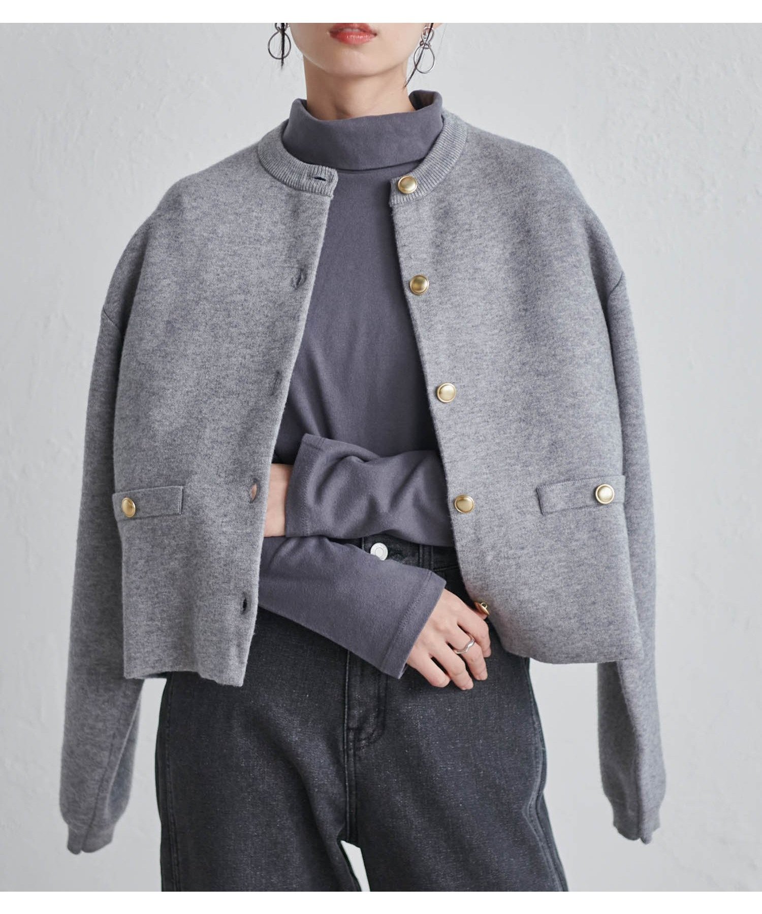 【ラナン/Ranan】のMTゴールド調ボタンニットカーデ 人気、トレンドファッション・服の通販 founy(ファニー) 　ファッション　Fashion　レディースファッション　Fashion for Women　トップス・カットソー　Cut & Sew Tops　ニット　Knit Tops & Sweaters　洗える　Machine Washable　カーディガン　Cardigan, Knitwear　コンパクト　Compact, Small Size　シンプル　Simple, Minimal　ジャケット　Jacket, Outerwear　スラックス　Slacks, Dress Pants　デニム　Denim, Jeans Material　なめらか　Smooth, Silky Texture　ボトム　Bottoms, Lower Wear　ポケット　Pocket, Pocket Detail　リブニット　Rib Knit, Ribbed Knit　おすすめ　Recommended / Our Picks　エレガント 上品　Elegant　ビジネス 仕事 通勤　Business / Work / Commuting　 other-1|ID: prp329100004672393 ipo3291000000033773580