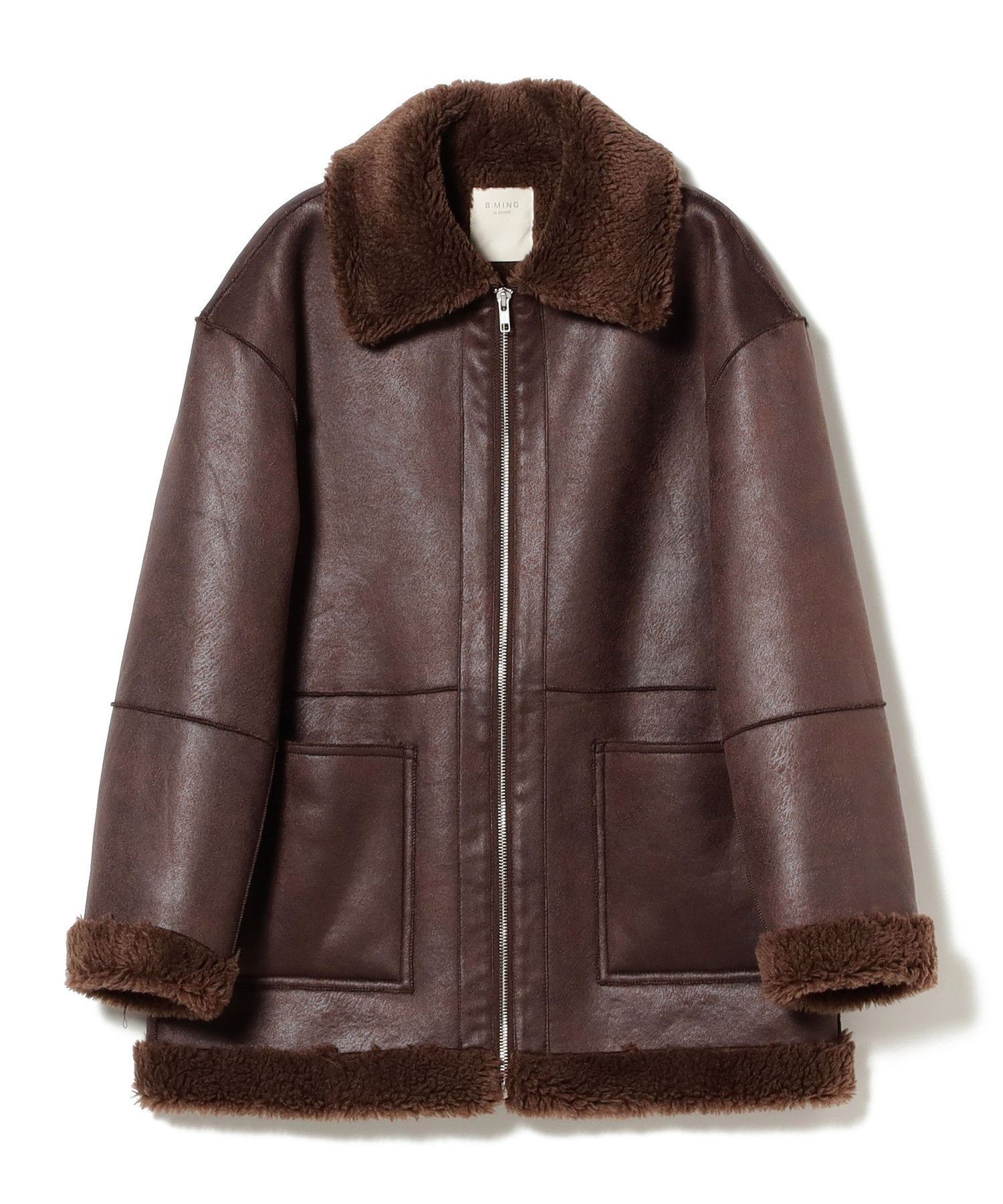 【ビームス ウイメン/BEAMS】のフェイク ムートン ブルゾン(S~M) インテリア・キッズ・メンズ・レディースファッション・服の通販 founy(ファニー) 　ファッション　Fashion　レディースファッション　Fashion for Women　アウター　Coat / Outerwear Collection　ブルゾンジャケット・スポーティアウター　Blouson Jackets　おすすめ　Recommended / Our Picks　フェイク　Faux, Fake　ブルゾン　Blouson, Bomber Jacket　ムートン　Shearling, Mouton　リアル　Real, Realistic　BROWN|ID: prp329100004672442 ipo3291000000033898045