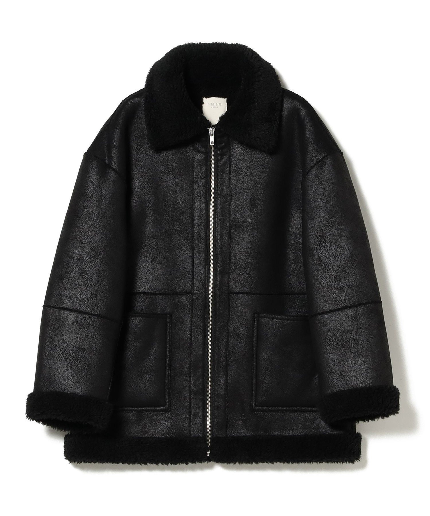 【ビームス ウイメン/BEAMS】のフェイク ムートン ブルゾン(S~M) インテリア・キッズ・メンズ・レディースファッション・服の通販 founy(ファニー) 　ファッション　Fashion　レディースファッション　Fashion for Women　アウター　Coat / Outerwear Collection　ブルゾンジャケット・スポーティアウター　Blouson Jackets　おすすめ　Recommended / Our Picks　フェイク　Faux, Fake　ブルゾン　Blouson, Bomber Jacket　ムートン　Shearling, Mouton　リアル　Real, Realistic　BLACK|ID: prp329100004672442 ipo3291000000033898047
