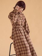 【エヘカソポ/ehka sopo】のウエスタンシャツワンピース ボルドー|ID: prp329100004672455 ipo3291000000033773811