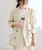 【シップス フォー ウィメン/SHIPS】のquaranciel 手洗い可能 メッシュ ダブルブレスト テーラード ジャケット ベージュ|ID: prp329100004672478 ipo3291000000033883846