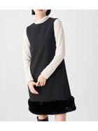 【セルフォード/CELFORD】の裾ファーミニワンピース 人気、トレンドファッション・服の通販 founy(ファニー) ファッション Fashion レディースファッション Fashion for Women ワンピース Dresses おすすめ Recommended / Our Picks カットソー Cut and Sewn Top スリット Slit, Slit Detail ポケット Pocket, Pocket Detail 長袖 Long Sleeve, Full Sleeve thumbnail BLK[009]|ID: prp329100004672519 ipo3291000000033774030