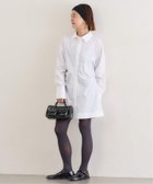 【ユーバイ スピック&スパン/U by Spick&Span】のサイドギャザーミニシャツワンピース ホワイト|ID: prp329100004672535 ipo3291000000033774093