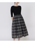 【マーリエ ル カセット/Maglie le cassetto】のシアーチェックドッキングニットワンピース 人気、トレンドファッション・服の通販 founy(ファニー) ファッション Fashion レディースファッション Fashion for Women ワンピース Dresses ニットワンピース Knit Dresses ギャザー Gathered, Ruffled コンパクト Compact, Small Size 切替 Switching, Contrast Panel 吸水 Absorbent, Quick-Dry スマート Smart, Elegant ドッキング Docking, Mixed Material 冬 Winter / This Winter エレガント 上品 Elegant thumbnail ブラック|ID: prp329100004672564 ipo3291000000033774173