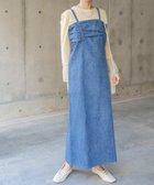 【バブ ブージュルード/Bab Bou Jeloud】の【低身長向けサイズあり】デニムギャザーキャミワンピース BLUE|ID: prp329100004672584 ipo3291000000033774248