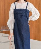 【バブ ブージュルード/Bab Bou Jeloud】の【低身長向けサイズあり】デニムギャザーキャミワンピース INDIGO|ID: prp329100004672584 ipo3291000000033774249