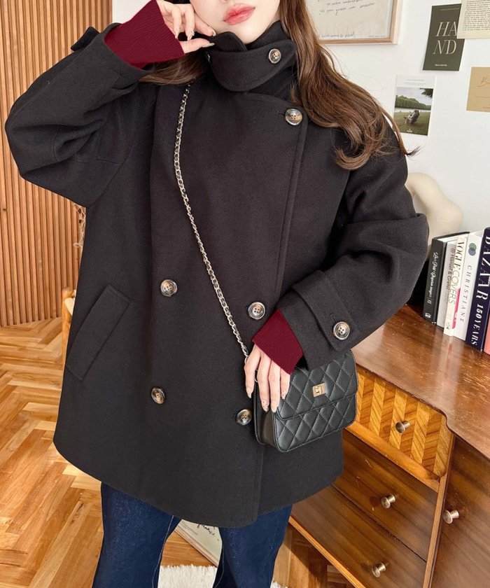 【モーメントプラス/moment+ / MEN】のフェイクウールシャギーチェック 無地オーバーサイズミドル丈Pコートジャケット インテリア・キッズ・メンズ・レディースファッション・服の通販 founy(ファニー) https://founy.com/ ファッション Fashion メンズファッション Fashion for Men ガーリー Girly, Feminine Style ショート Short, Short Length シンプル Simple, Minimal ジャケット Jacket, Outerwear スタンド Stand Collar, Upright Stand チェック Check, Plaid, Tartan ティアードスカート Tiered Skirt, Flounced Skirt デニム Denim, Jeans Material トレンド Trend, Trending Now 定番 Standard, Basic Item なめらか Smooth, Silky Texture パターン Pattern, Design Print フェルト Felt, Felt Fabric ボトム Bottoms, Lower Wear ポケット Pocket, Pocket Detail ミドル Middle Length, Mid Height メルトン Melton, Heavy Wool モノトーン Monotone, Black and White 無地 Plain, Solid Color リラックス Relax, Relaxed Fit ルーズ Loose, Oversized A/W・秋冬 Autumn/Winter エレガント 上品 Elegant |ID: prp329100004672604 ipo3291000000033774321