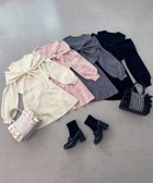 【マジェスティック レゴン/MAJESTIC LEGON】のビジューリボンニットミニワンピース アイボリー|ID: prp329100004672612 ipo3291000000033774354