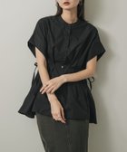 【センスオブプレイス/SENSE OF PLACE by URBAN RESEARCH】のウエストタックチュニックブラウス 人気、トレンドファッション・服の通販 founy(ファニー) ファッション Fashion レディースファッション Fashion for Women トップス・カットソー Cut & Sew Tops シャツ・ブラウス・オフィスカジュアル Elegant Blouses & Button-Ups 2025年 2025 2025春夏・S/S Spring/Summer 2025 SS25 人気 Popular, Best Seller ビジネス 仕事 通勤 Business / Work / Commuting 半袖 Short Sleeve, Half Sleeve 夏 Summer S/S・春夏 SS, Spring/Summer, Warm Season 羽織 Haori, Light Jacket thumbnail BLACK|ID: prp329100004672621 ipo3291000000033774407