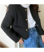 【ジュノア/JUNOAH】の金ボタンツイードジャケット ブラック|ID: prp329100004672648 ipo3291000000034620086