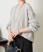 【ジェナ エスパス メルヴェイユ/Jena espace merveilleux】の裏毛ケーブルプルオーバー グレー|ID: prp329100004672657 ipo3291000000033858813