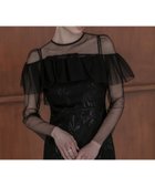 【レジャ/Leja】のLEJA-2WAYアシンメトリーフリルチュールフラワーIラインワンピースドレス 人気、トレンドファッション・服の通販 founy(ファニー) ファッション Fashion レディースファッション Fashion for Women ワンピース Dresses フォーマル・パーティードレス・結婚式用ドレス Elegant & Casual Dresses エレガント 上品 Elegant スリット Slit, Slit Detail セパレート Separate, Two-Piece チュール Tulip, Tulip Motif ドレス Dress, One-Piece フラワー Flower, Floral 結婚式 Wedding thumbnail BLACK|ID: prp329100004672658 ipo3291000000033774550