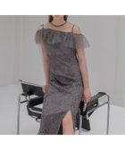 【レジャ/Leja】のLEJA-2WAYアシンメトリーフリルチュールフラワーIラインワンピースドレス 人気、トレンドファッション・服の通販 founy(ファニー) ファッション Fashion レディースファッション Fashion for Women ワンピース Dresses フォーマル・パーティードレス・結婚式用ドレス Elegant & Casual Dresses エレガント 上品 Elegant スリット Slit, Slit Detail セパレート Separate, Two-Piece チュール Tulip, Tulip Motif ドレス Dress, One-Piece フラワー Flower, Floral 結婚式 Wedding thumbnail DARKGRAY|ID: prp329100004672658 ipo3291000000033774552