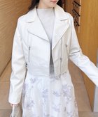 【イング/INGNI】の【WEB限定】クロップド丈ライダースジャケット アイボリー|ID: prp329100004672668 ipo3291000000033912081