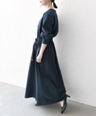 【シップス フォー ウィメン/SHIPS】のSHIPS any 洗濯機可能 タイプライター ベルト ギャザー ロング ワンピース ネイビー|ID: prp329100004672670 ipo3291000000033911705
