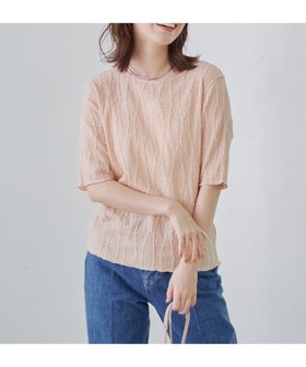 【コーエン/COEN】のナミナミジャガードメロー五分袖Tシャツ 人気、トレンドファッション・服の通販 founy(ファニー) ファッション Fashion レディースファッション Fashion for Women トップス・カットソー Cut & Sew Tops シャツ・ブラウス・オフィスカジュアル Elegant Blouses & Button-Ups ロングTシャツ・Tシャツ Longline T-Shirts & Tees おすすめ Recommended / Our Picks インナー Innerwear カットジャガード Cut Jacquard カットソー Cut and Sewn Top フェミニン Feminine, Girly |ID:prp329100004672678