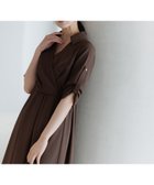 【アンデミュウ/Andemiu】のカシュクール風ワンピース 人気、トレンドファッション・服の通販 founy(ファニー) ファッション Fashion レディースファッション Fashion for Women ワンピース Dresses おすすめ Recommended / Our Picks カシュクール Wrap Design 夏 Summer 秋 Autumn thumbnail ブラウン|ID: prp329100004672683 ipo3291000000033774680