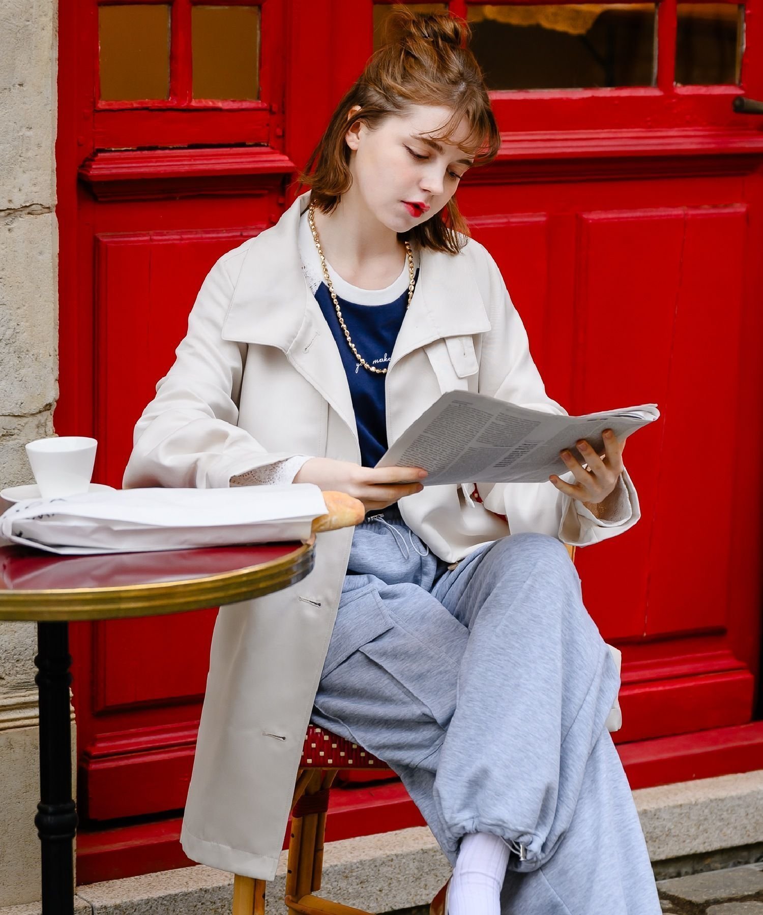 【レトロガール/RETRO GIRL】のミドルトレンチコート 人気、トレンドファッション・服の通販 founy(ファニー) 　ファッション　Fashion　レディースファッション　Fashion for Women　アウター　Coat / Outerwear Collection　コート・ロングコート・ピーコート　Long Coats, Peacoats & More　トレンチコート / 春秋の定番アウター　Trench Coats　スタンド　Stand Collar, Upright Stand　トレンチ　Trench, Trench Coat　トレンド　Trend, Trending Now　ベーシック　Basic, Essential　ミドル　Middle Length, Mid Height　定番　Standard, Basic Item　春　Spring　羽織　Haori, Light Jacket　防寒　Cold Protection, Winter-Ready　 other-1|ID: prp329100004672687 ipo3291000000033774691