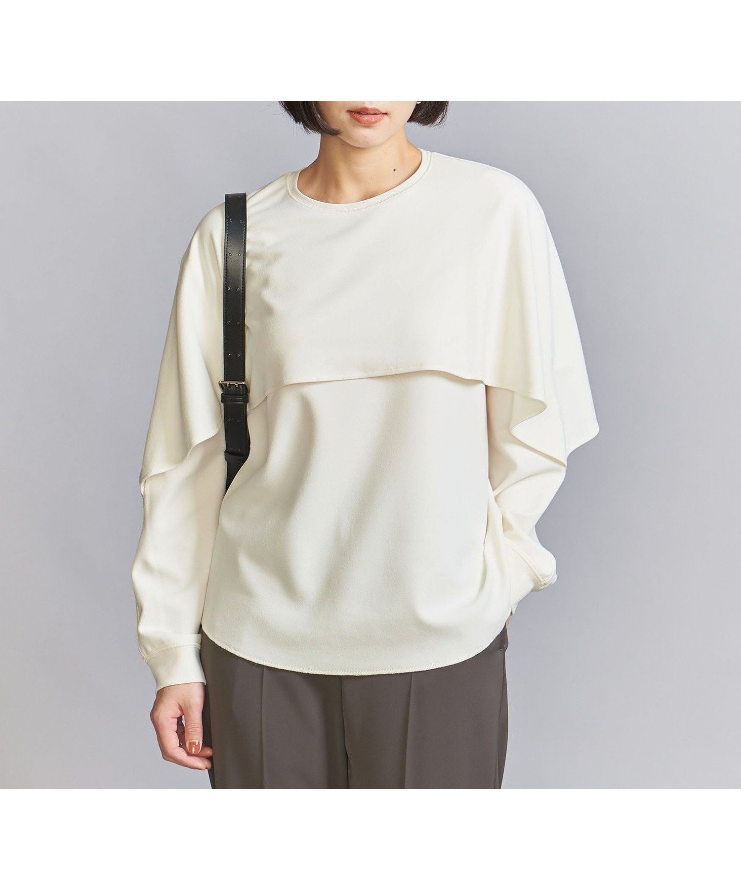 【ビューティ&ユース ユナイテッドアローズ/BEAUTY&YOUTH / UNITED ARROWS】の【WEB限定 Wardrobe DAILY MINIMAL】ケープフリル レイヤーカットソー インテリア・キッズ・メンズ・レディースファッション・服の通販 founy(ファニー) ファッション Fashion レディースファッション Fashion for Women トップス・カットソー Cut & Sew Tops カットソー・ベーシックTシャツ Cut-and-Sewn Tops / Stretch Tees & Basics オケージョン Occasion Wear カットソー Cut and Sewn Top シンプル Simple, Minimal ジョーゼット Georgette, Semi-Sheer Fabric スラックス Slacks, Dress Pants デニム Denim, Jeans Material 定番 Standard, Basic Item フェミニン Feminine, Girly フリル Frill, Ruffle フレア Flare, Flared ボトム Bottoms, Lower Wear おすすめ Recommended / Our Picks エレガント 上品 Elegant セレモニー Ceremony ビジネス 仕事 通勤 Business / Work / Commuting OFF WHITE|ID: prp329100004672689 ipo3291000000034577955