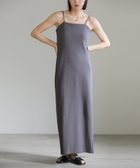 【セレクトモカ/SELECT MOCA】の【サイズ展開あり】ダブルストラップカップ付きリブキャミワンピース グレイッシュブルー-02|ID: prp329100004672718 ipo3291000000033774822