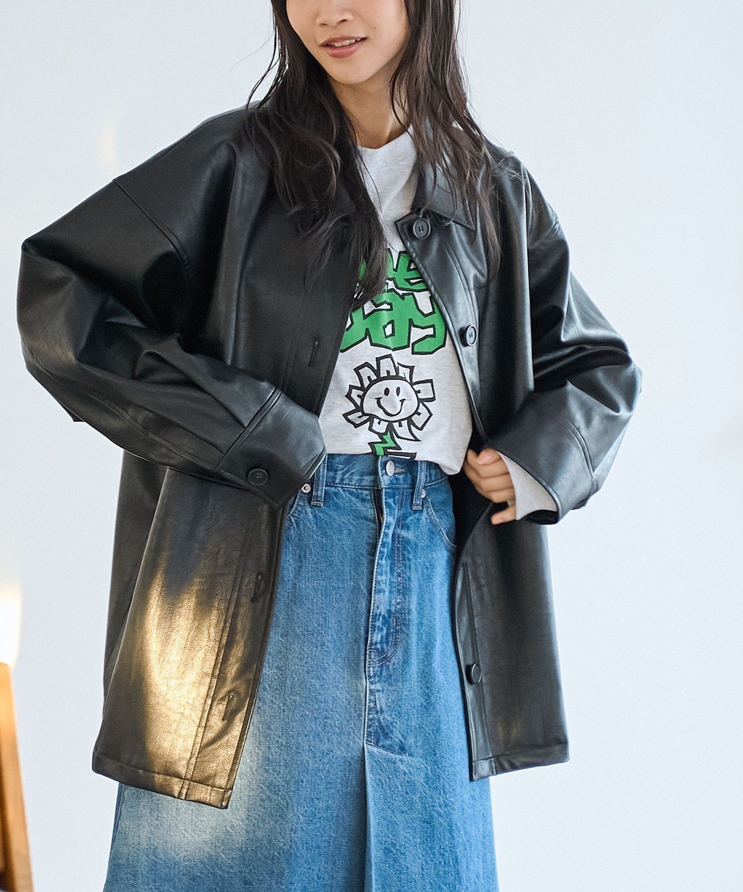【コーエン/COEN】のレザーライクシャツブルゾン 人気、トレンドファッション・服の通販 founy(ファニー) 　ファッション　Fashion　レディースファッション　Fashion for Women　アウター　Coat / Outerwear Collection　ブルゾンジャケット・スポーティアウター　Blouson Jackets　トップス・カットソー　Cut & Sew Tops　シャツ・ブラウス・オフィスカジュアル　Elegant Blouses & Button-Ups　おすすめ　Recommended / Our Picks　フェミニン　Feminine, Girly　フラット　Flat, Flat Shoes　ポケット　Pocket, Pocket Detail　ヴィンテージ　Vintage Style　 other-1|ID: prp329100004672730 ipo3291000000033774868
