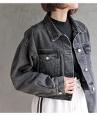 【アールピーエス/rps】のショートGジャン 人気、トレンドファッション・服の通販 founy(ファニー) ファッション Fashion レディースファッション Fashion for Women アウター Coat / Outerwear Collection クロップド Cropped, Short Length コンパクト Compact, Small Size ショート Short, Short Length ジャケット Jacket, Outerwear デニム Denim, Jeans Material ワイド Wide, Wide Fit thumbnail ブラック|ID: prp329100004672737 ipo3291000000033774901