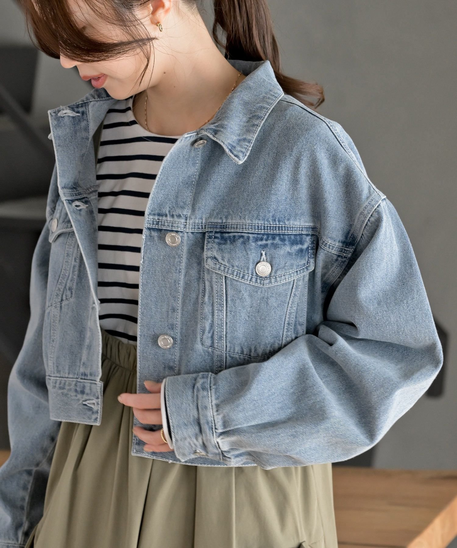 【アールピーエス/rps】のショートGジャン インテリア・キッズ・メンズ・レディースファッション・服の通販 founy(ファニー) 　ファッション　Fashion　レディースファッション　Fashion for Women　アウター　Coat / Outerwear Collection　クロップド　Cropped, Short Length　コンパクト　Compact, Small Size　ショート　Short, Short Length　ジャケット　Jacket, Outerwear　デニム　Denim, Jeans Material　ワイド　Wide, Wide Fit　サックス|ID: prp329100004672737 ipo3291000000033774906