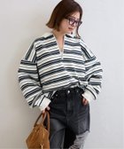【ユーバイ スピック&スパン/U by Spick&Span】のボーダーハーフジッププルオーバー 人気、トレンドファッション・服の通販 founy(ファニー) ファッション Fashion レディースファッション Fashion for Women トップス・カットソー Cut & Sew Tops カジュアルプルオーバー・ニットトップス Pullovers & Knit Tops / Casual Pullovers 2025年 2025 2025春夏・S/S Spring/Summer 2025 SS25 カットソー Cut and Sewn Top ショート Short, Short Length スウェット / スエット Sweatshirt, Sweatwear スラックス Slacks, Dress Pants ボトム Bottoms, Lower Wear ボーダー Border, Stripe ヴィンテージ Vintage Style thumbnail ブルー A|ID: prp329100004672739 ipo3291000000033774911