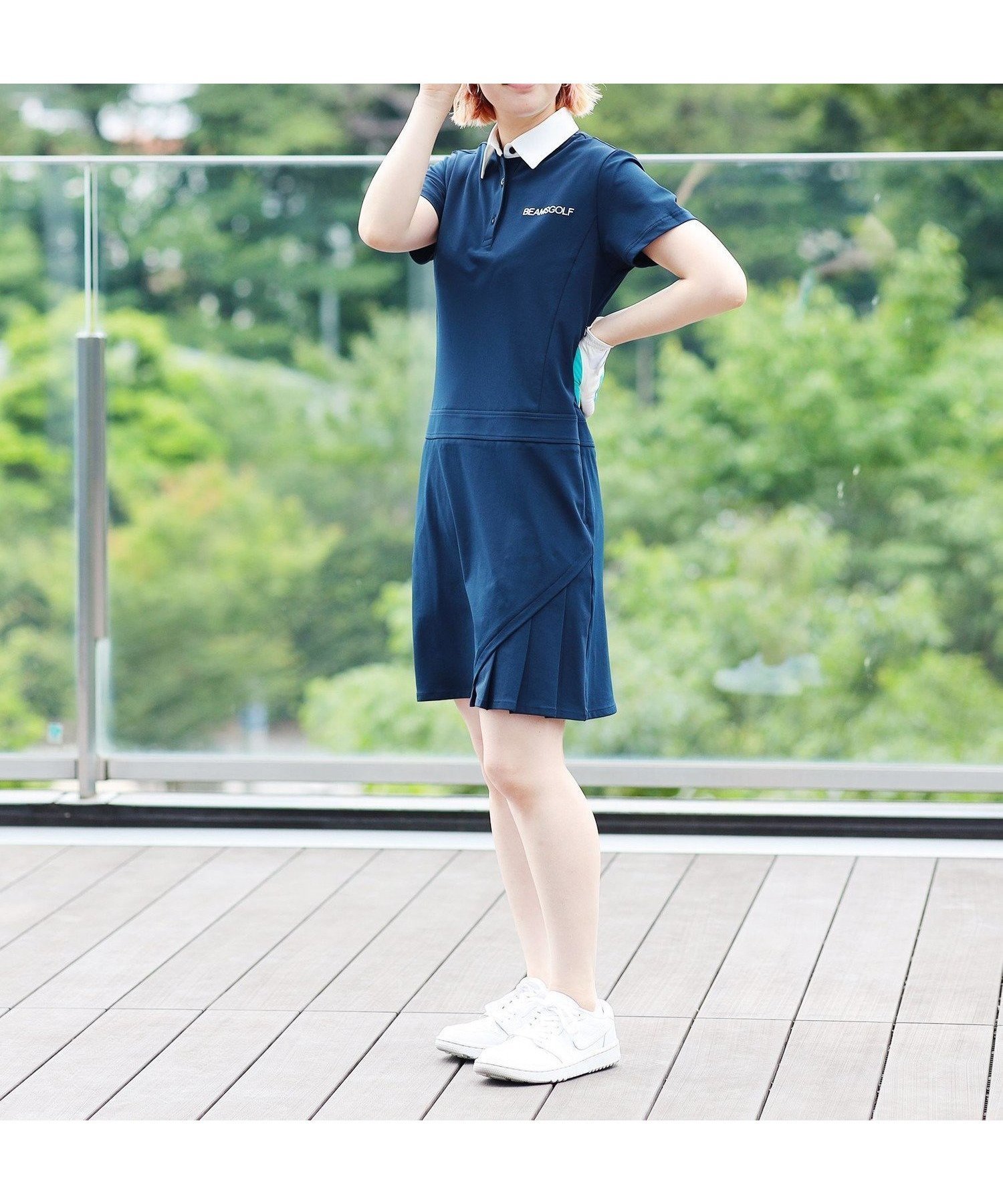 【その他のブランド/Other】のORANGE LABEL / 裾プリーツ ワンピース インテリア・キッズ・メンズ・レディースファッション・服の通販 founy(ファニー) 　ファッション　Fashion　レディースファッション　Fashion for Women　ワンピース　Dresses　アウトドア　Outdoor Clothing　クラシック　Classic, Timeless Style　ゴルフ　Golf　プリーツ　Pleats, Pleated　NAVY|ID: prp329100004672750 ipo3291000000033774951