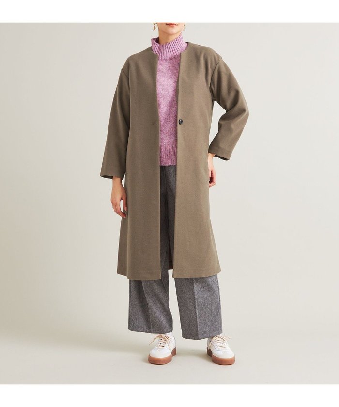 【ユナイテッドアローズ/UNITED ARROWS】のニットメルトン キーネックコート A DAY IN THE LIFE インテリア・キッズ・メンズ・レディースファッション・服の通販 founy(ファニー) https://founy.com/ ファッション Fashion レディースファッション Fashion for Women アウター Coat / Outerwear Collection コート・ロングコート・ピーコート Long Coats, Peacoats & More おすすめ Recommended / Our Picks スカーフ Scarf, Neckwear ストール Stole, Wrap バランス Balance, Style Balance メルトン Melton, Heavy Wool ロング Long, Long-Length 定番 Standard, Basic Item |ID: prp329100004672763 ipo3291000000033872135