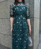 【ビーフラット/bflat】のアンティーク刺繍レースドレス 結婚式 パーティードレス オケージョンドレス 同窓会 人気、トレンドファッション・服の通販 founy(ファニー) ファッション Fashion レディースファッション Fashion for Women ワンピース Dresses フォーマル・パーティードレス・結婚式用ドレス Elegant & Casual Dresses アンティーク Antique-Inspired シアー Sheer, See-Through シャーリング Shirring, Ruched デコルテ Décolleté, Neckline ドレス Dress, One-Piece ボトルネック Bottle Neck, Mock Neck レース Lace, Lace Fabric ロング Long, Long-Length おすすめ Recommended / Our Picks 結婚式 Wedding 披露宴 Wedding Reception 二次会 After Party thumbnail ダークグリーン|ID: prp329100004672800 ipo3291000000033775131