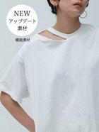 【ブラウンアンドストリート/Brown&Street】の【NEW素材】ネックデザインTシャツ ホワイト|ID: prp329100004672829 ipo3291000000033775245
