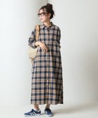 【フリークスストア/FREAK'S STORE】のネル チェック ビックシャツ ワンピース【限定展開】 25AW ネイビー|ID: prp329100004672835 ipo3291000000033775270
