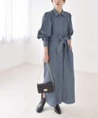 【シップス フォー ウィメン/SHIPS】のquaranciel 洗濯機可能 シャンブレー パフ ロング シャツ ワンピース ブルー|ID: prp329100004672853 ipo3291000000033775340